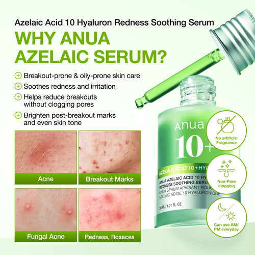 [ANUA] Azelaic Acid 10 Hyaluron Redness Soothing Serum