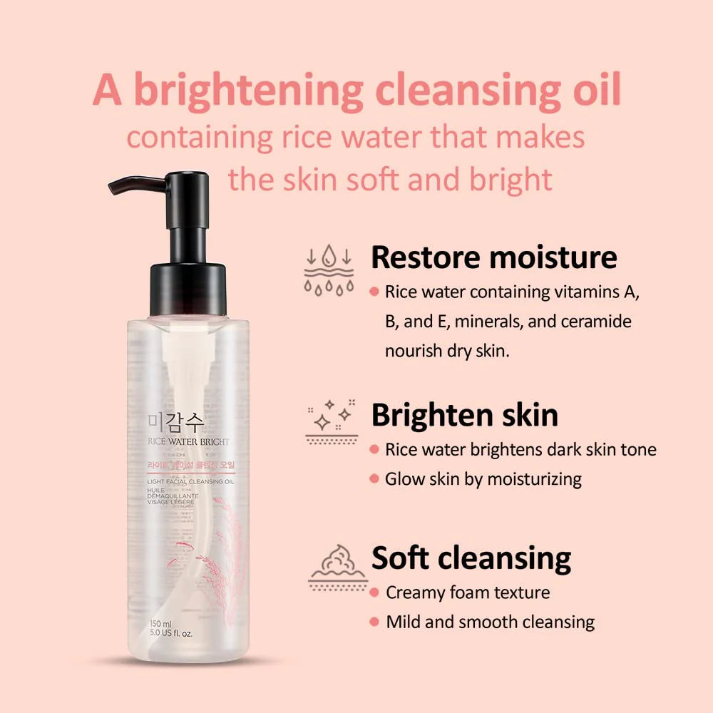 [THE FACE SHOP] Rice Brightening Water Cleansing Rich Oil